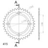Tagumine Ketiratas 50-SX 38T 415 (ALU)